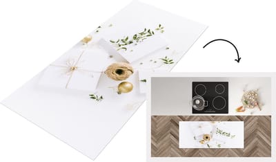 Keukenloper - Loper keuken - Winter - Cadeau - Touw - 120x50 cm - Keukenloper vinyl