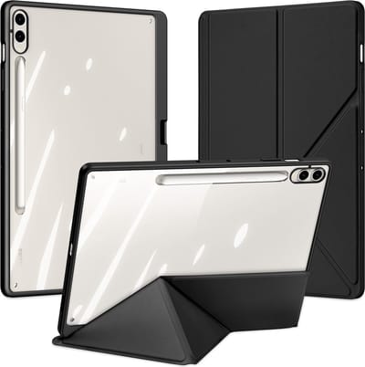 Dux Ducis - Hoes geschikt voor Samsung Galaxy Tab S6 Lite - Magneet sluiting - Auto Sleep/Wake functie - Met Pencil houder - Zwart