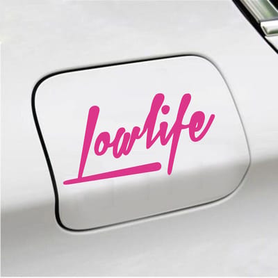 Bumpersticker - Lowlife - 7,5 X 14,8 - Roze