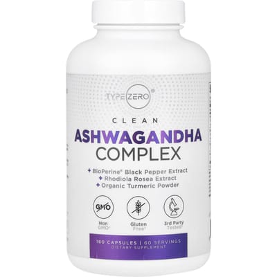 TypeZero, Clean, Ashwagandha Complex, 180 Capsules