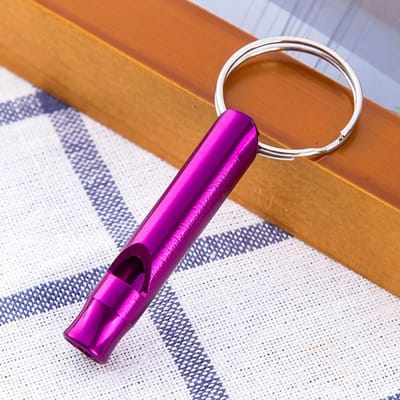 Sifflet d'Utilisation Extérieure Style Classique Laiton Élégant Urgence Survie Entraînement Arbitre Auto-défense Camping Porte-clés en Cuivre Sifflet