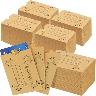 Cadeaukaarthoezen - Geld Enveloppen - Kaarten Beschermen - Glad Kraft Oppervlak - 9 x 6 cm - Kraft