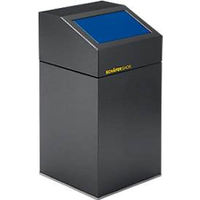 Schäfer Shop Select afvalinzamelbak WSG 40 E, 40 l, verzinkt plaatstaal, gepoedercoat, zelfsluitend, blauw