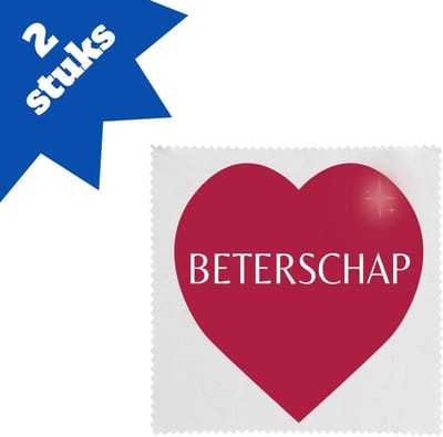 Akyol - beterschap hartje brillendoekjes - Beterschap - iemand die ziek is of iets gebroken heeft - ziek - koorts - snel beter worden - cadeau - beterschap cadeau - kado - gift - geschenk - 17,8 bij 17,8 cm - 2 stuks