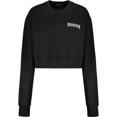 Balmain cropped logo sweatshirt
