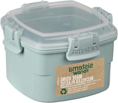 Lunchtrommel Snack Container - Voedselbakje Tweetraps - Lunch Meenemen - Gemaakt van Gerecycled Plastic - 400 ml - Blauw