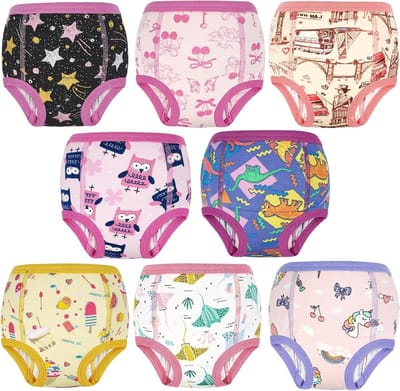 Potty Training Broekjes - Oefenbroekjes Kinderen - Zindelijkheidstraining - 6-Laags Absorberend - 8 Stuks - Multicolor