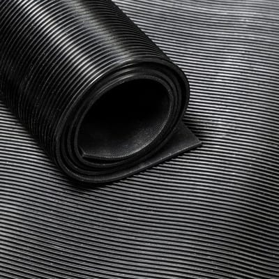 GOMbase - Rubbermat op rol - Fijne ribbel - Dikte 3mm - Breedte 50cm - Rubber loper - Lengte 6m