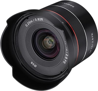 Samyang - AF 18mm F2.8 Sony E - Opzetlens - Objectief - Cameralens