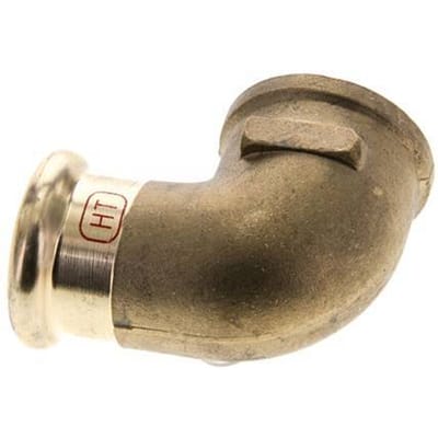 90 graden L-Perskoppeling - 22mm & Rp 3/4'' Persmof - Koperlegering