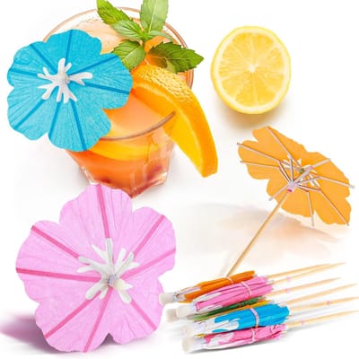 MTTproducts- Cocktailparaplu 50 Stuks - Drinkparaplu's - Cocktailprikkers - Decoratie - Feestversiering - Hawaiian Thema - Drankaccessoires