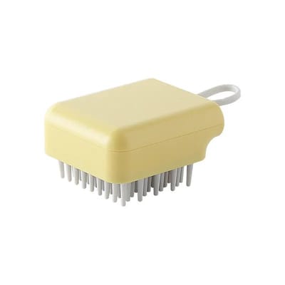 Brosse de Bain pour Chien de Compagnie Massage Peignes pour Chat Démêlage Épilation Outil de Toilettage Multifonctionnel pour Animaux de Compagnie Fournitures pour Animaux de Compagnie beige