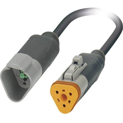 Phoenix Contact 1415004 Sensor/actuator connector, geassembleerd Aantal polen (sensoren): 3 Stekker, recht, Bus, recht 0.60 m 1 stuk(s)