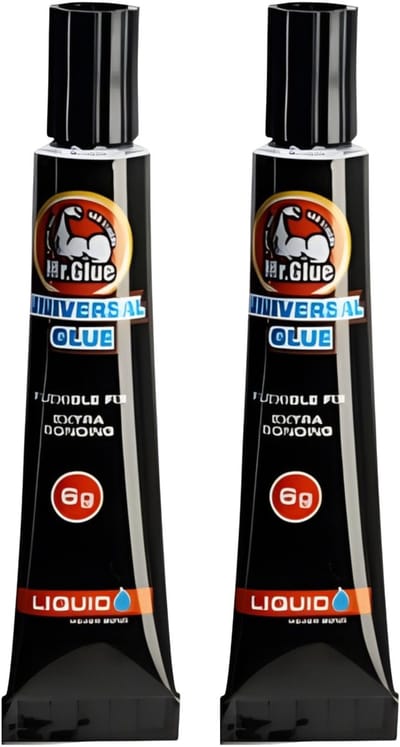 Mr Glue Lijm universeel - 2x - 7 ml - transparant - in tube - extra sterk - snel drogend - superlijm