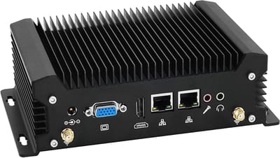 Industriële Mini PC - Compacte Computer - Automatisering Toepassingen - Ventilatorloos Ontwerp - 2 COM Poorten - Zwart