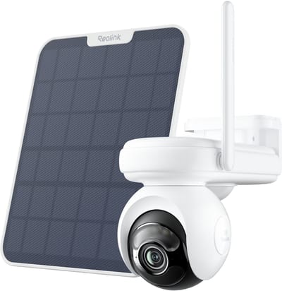Reolink Toonaangevende 4K Wi-Fi 6 batterijaangedreven camera met continue opname, 360° Automatische Tracking en 4K ColorX nachtzicht - Altas PT Ultra met 6W zonnepaneel