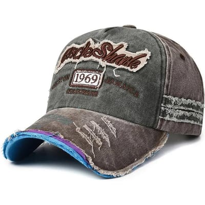 Vente Chaude Casquette Vintage en Coton Lavé Unisexe Broderie Lettre Casquette de Baseball Chapeaux de Sport d'Extérieur pour Hommes et Femmes 56cm-60cm gray