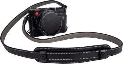 Handgemaakte Echt Leren Camera Case Kit voor D-LUX8 - Halve Tas met Voorlenzenkap en Schouderriem, Perfect voor Fotografie en Bescherming