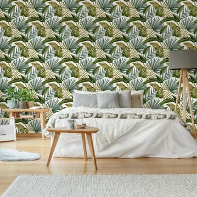 Decomode Vliesbehang Flow - Groen - Zand - 10,05m X 52cm