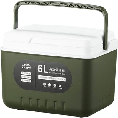 Compacte Ijskoeler - Draagbare Koelbox - Outdoor Activiteiten - Lange Isolatietijd - 5.4 QT Capaciteit - Legergroen