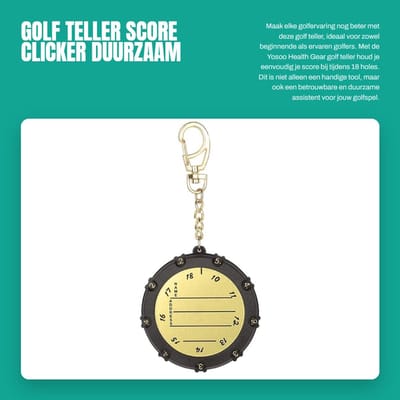 Dailygoods - Golf Teller - Score Clicker - Duurzaam Golf Score Keeper - Verstelbaar - Putt Master Score Card Counter - Geschikt voor Golfspelers - Han...