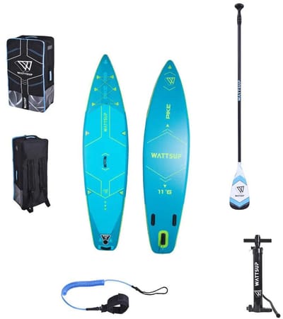 Wattsup Pike Combo 11´6´´ Opblaasbare Paddle Surf Set Blauw 350 cm / 84 cm