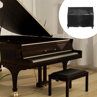 Staande pianohoes - Piano beschermhoes - Muziekinstrument beschermen - Waterdicht en stofdicht - 153 x 35 x 110 cm - Zwart