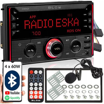BLOW AVH9620 Bluetooth Autoradio – Bluetooth – USB – SD – RDS – LCD – RGB-verlichting - 2-DIN – Ingebouwde Microfoon – Afstandsbediening
