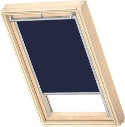VELUX Origineel Verduisterend Rolgordijn (DKL), Zilveren Kozijn, MK04, Donkerblauw