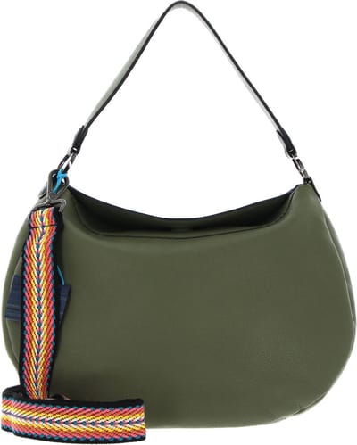 Gabs Leren Schoudertas Angelique TG Ruga Black Bag Salice Kaki