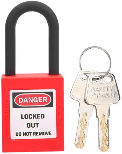 Allecto - Lockout Tagout-sloten - Roestwerend - Lange Beugel - Rood