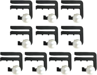 Dailygoods- Knoopgespen 10 Stuks - Afneembare Jeansknopen - Verstelbare Tailleclip - Kunststof - Robuust en Duurzaam - Elegant Ontwerp met Parel - Broekknopen