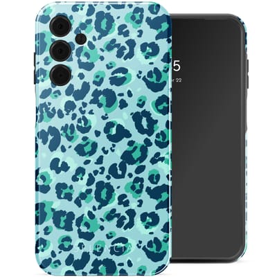 Selencia Hoesje - Geschikt voor Samsung Galaxy A15 (4G) / A15 (5G) - Backcover - Wild Spots Light Blue