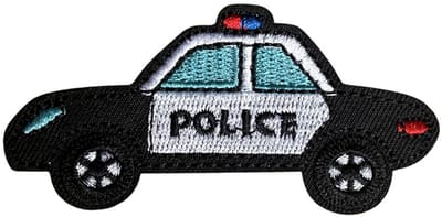 Politie auto strijkapplicatie strijk embleem - patch - patches - stof & strijk applicatie