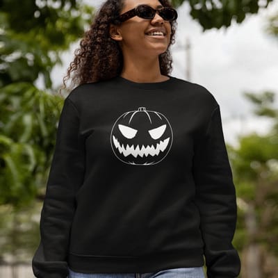Halloween Trui - Pompoen (MAAT XS - UNISEKS FIT) - Halloween kostuum voor volwassenen - Dames & Heren