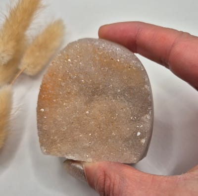 Druzy Grijze Agaat Freeform / Staande Edelsteen Kristal - #19 134g