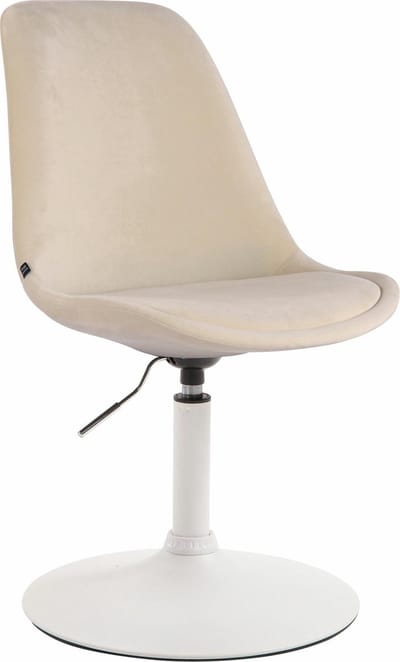 CLP Maverick Eetkamerstoel - Fluweel creme wit