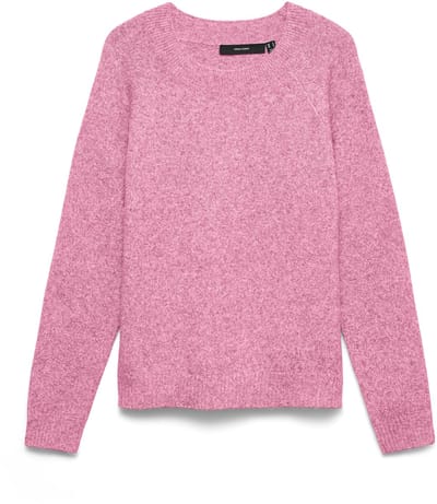 Vero Moda Trui Vmdoffy Ls O-neck Blouse Ga Noos 10201022 Prism Pink/w. White Melange Dames Maat - M