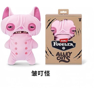 Fuggler Officiële Authentieke Alley Night Cat Serie Knuffel Pluche Pop Lelijk Schattig Ondeugend Trendy Monster Speelgoed Voor Kind Huisdecoratie