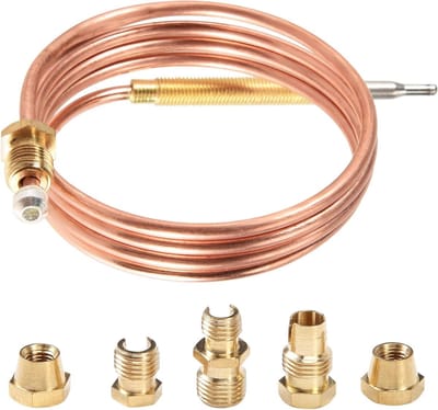 Thermokoppel Set - Gasfornuis Onderdeel - Fornuis Reparatie - Universele Pasvorm - 900 mm - Goud