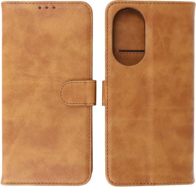 Honor 50 SE Hoesje - Book Case Telefoonhoesje - Kaarthouder Portemonnee Hoesje - Wallet Case - Bruin
