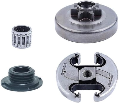 Kettingzaag Koppeling Set - Tandwiel Onderdelen - Onderhoud Gereedschap - Complete Kit - 288 Gram - Zilverkleurig