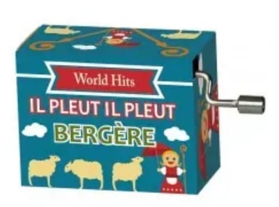 Draai Muziekdoosje wereldhits Il Pleut Il Pleut Belgere