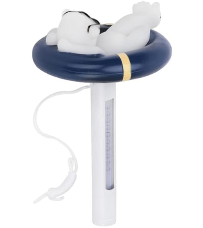 Drijvende Waterthermometer - Temperatuurmeter Zwembad - Water Temperatuur Meten - Schattige Beer Styling - 21 cm - Geel