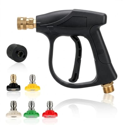 PROKING Short Trigger Gun - Hogedruk accessoires - Quick release voor Karcher - Auto wassen - Foam Gun - Incl 5 opzetstukken