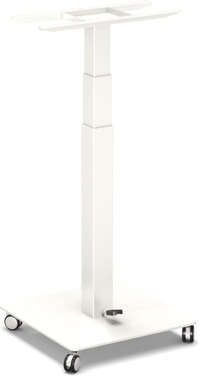 Worktrainer - TinyDesk klein Gasveer - Hoogte 70,3 - 108,5 cm - Zit-sta Bureau Frame - In hoogte verstelbaar Bureau Onderstel - Wit