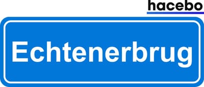 Hacebo - Plaatsnaam Sticker - 29x10 CM - Echtenerbrug sticker - Verkeersborden sticker - grappige cadeaus - Echtenerbrug
