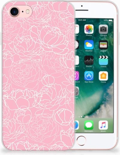 iPhone SE 2022 | SE 2020 | 8 | 7 TPU Case White Flowers