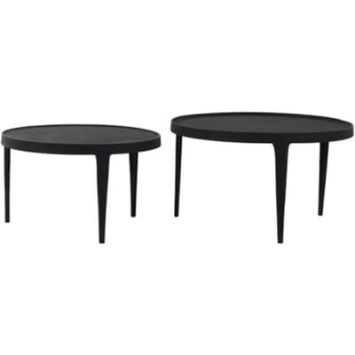 Light & Living Salontafel Tobias - Zwart - Ø75cm - Modern