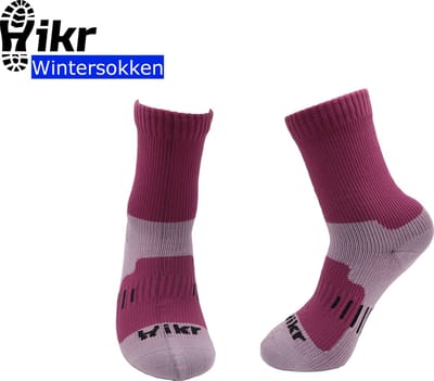 Hikr® Waterdichte Wintersokken - 100% waterdicht - Heren & Dames - Warme sokken - Dikke sokken - Outdoor wandelsokken - Fietssokken - Mountainbike sokken - Hiking & Wandelen